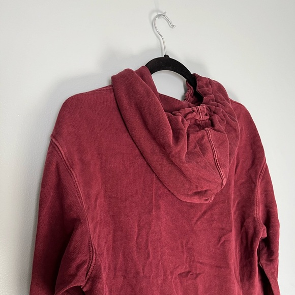 American Eagle Outfitters Hoodie Hooded Sweater Sweatshirt with Logo Small Red - Picture 3 of 3